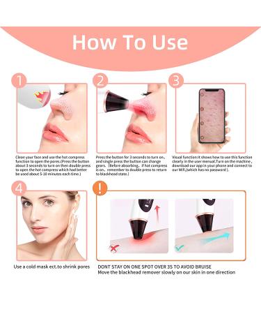 Blackhead Remover Pore Vacuum with Camera - WiFi HD Acne Extractor with Hot Compress, 4 Probes, 3 Suction Levels - USB Rechargeable - Gold - Buy Online on GoSupps.com