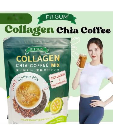 Fit Gum Collagen Chia Coffee - 11 in 1 Coffee Mix (3 Packs) - Buy Online on GoSupps.com