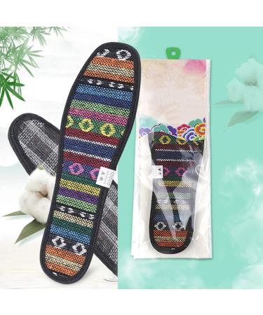 Shop Cotton Shoe Inserts - Bamboo Charcoal Insoles 3 Pairs Hand Embroidered Breathable & Cutable - Perfect Fit Size 38 for Comfort & Support - Buy Online on GoSupps.com