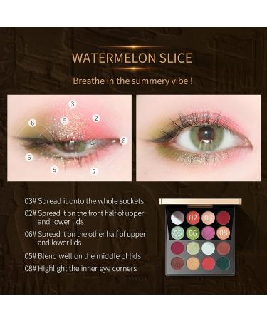 Egypt Eyeshadow Palette The British Museum Collection Matte Shimmer Glitter Blendable High Pigmented 16 Shades Eye Makeup Palette (05# Ankh) - Buy Online on GoSupps.com