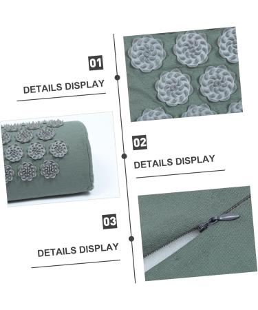 Hapinary Acupuncture Massage Pillow & Washable Yoga Mat - 2 Pieces Ideal for Yoga & Massage 38x15x10cm Gray - Buy Online on GoSupps.com