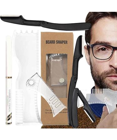 Higyee Mustache Former & Anti-Slip Beard Tool Set for Men | Trim & Style Perfectly with Bart Trim Instructions - Buy Online on GoSupps.com