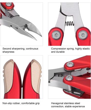 Toenail Clippers for Thick Nails Toe Nail Clipper for Ingrown or Thick Toenails Trimmer and Professional Podiatrist Toenail Nipper for Seniors(Red) - Buy Online on GoSupps.com