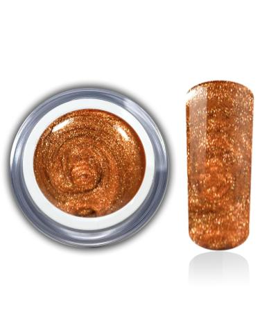 Color gel metallic bronze brown UV Led gel nail design nail gel gel nails nail art RM Beautynails 1 pack (1x5ml) 13-Bronze