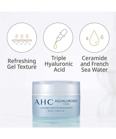 AHC Aqualuronic Hydrating Face Cream - Deep Hydration, 1.69 oz - Buy Online on GoSupps.com