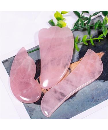 FACSER Natural Crystal Rough Pure Natural Rose Quartz Stone Gua Sha Scraping Board Face Neck Body Massagers Therapeutic and Skin Renewal Tool (Color : J) - Buy Online on GoSupps.com