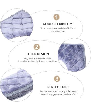 BESPORTBLE Soft Thicker Toilet Seat Cover Pad - Zipper Washable & Comfortable - Four Seasons - Grey - Buy Online on GoSupps.com