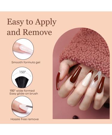 Modelones Nude Neutral Gel Nail Polish Set - 6 Colors for DIY Salon Manicure - Skin Tones Brown Pastel Pink - Soak Off Gel Polish Kit for Women - Buy Online on GoSupps.com