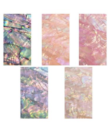 Hbaebdoo 5 Nail Art Sticker Adhesive Shell Abalone Flakes 3D Tips Manicure Polish Diy Decal