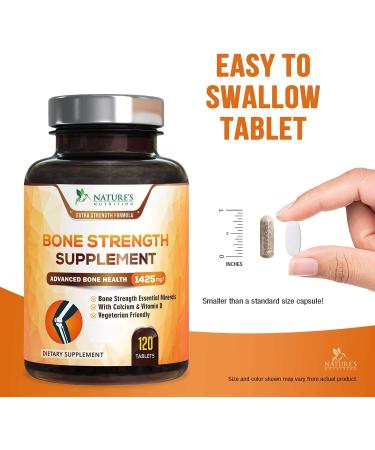 Calcium Supplement with Vitamin D3 & Magnesium for Bone Health - 120 Count Gluten-Free Tablets - Buy Online on GoSupps.com