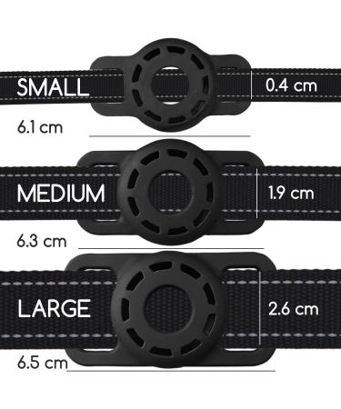 Airtag Dog Cat Collar Holder Silicone Pet Collar Case for Apple Airtag (Small Black) Small Black - Buy Online on GoSupps.com
