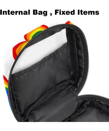 Colorful Storage Bags for Women's Bandages - Heart Pattern & Rainbow Love - Perfect for Menstrual Cups & First Period Essentials - Buy Online on GoSupps.com