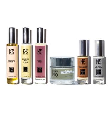 KPS Essentials Oily Skin Routine - Comprehensive Skincare for Oil Control Pore Reduction & Radiance - Balancing & Mattifying Natural Formula