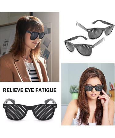 Hengrongshen Pinhole Glasses - 3 Pack Foldable Eye Relaxation Training Glasses for Improved Vision and Eye Health - Buy Online on GoSupps.com