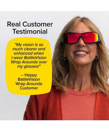 BattleVision HD Polarized Sunglasses- Fits Over Prescription Glasses | Anti-Glare, UV Protection | As Seen On TV - Buy Online on GoSupps.com