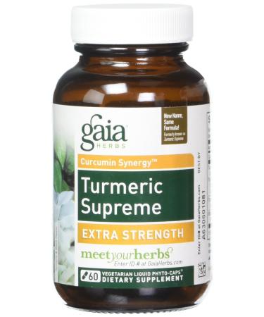 Gaia Herbs Turmeric Supreme Extra Strength 60 Vegan Liquid Phyto-Caps