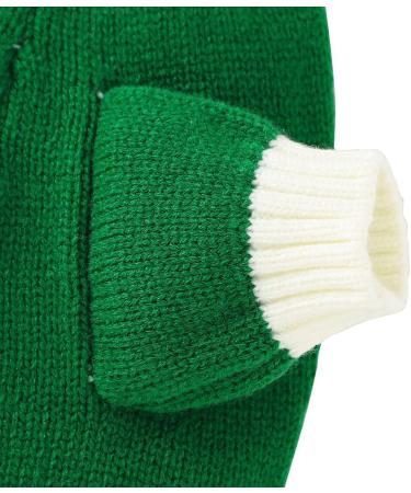 Christmas Dog Sweater for Small Dogs - Soft Thickened Snowman Design | Puppy T-Shirts | Size M Green - Buy Online on GoSupps.com