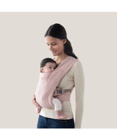 Ergobaby Embrace Cozy Newborn Essentials Baby Carrier Wrap (7-25 Pounds), Ponte Knit, Blush Pink Blush Pink Ponte Knit