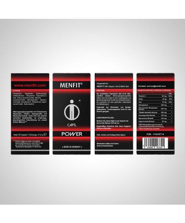 MENFIT® Power Powerful & Potent for the Active Man Unique Formula with Tribulus Terrestris, Cordyceps Sinensis, Maca, Selenium, Ashwagandha, Ginger, Vitamin C, Zinc - Buy Online on GoSupps.com