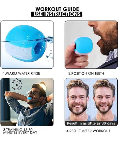Jaw Exerciser Face and Neck Exerciser Double Chin Reducer Eliminator for Jaw Exercise Ball to Face Lift Chisel Chin Slimming & Neck Muscle Helps Reduce Stress and Cravings Blue_60LBS - Buy Online on GoSupps.com