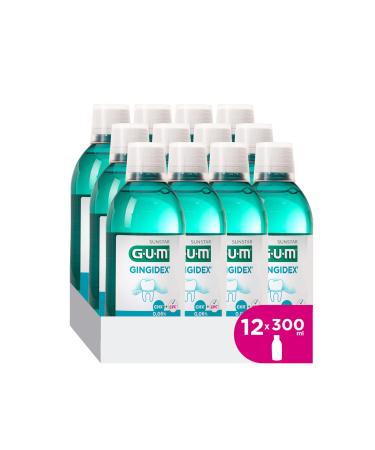 Sunstar GUM GINGIDEX 006 Chlorhexidine Mouthwash advanced gum care double antistick effect soothes sensitive gums alcoholfree 12x300ml 12x300ml