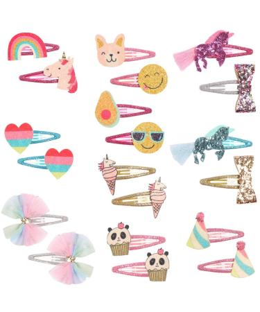 20 Pcs Hair Clips Animal Pattern Print Girls' Metal Snap Hair Clips Hair Barrettes hairpins Hair Accessories for Girl Teens Kids Babies Toddlers Women