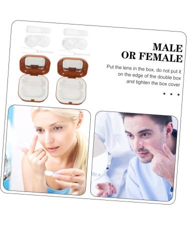 Ultechnovo Contact Lens Organizer with Tweezer Tool - Travel Case for Colored Eye Contacts 2 Sets of Lens Containers Compact ABS Design 7.3x7.3x2.6cm - Buy Online on GoSupps.com