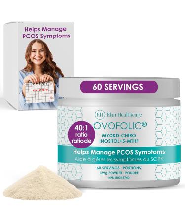 Ovofolic PCOS Supplement for Women - Boost Fertility Hormonal Balance and PCOS Support - Myo-Inositol D-Chiro Inositol Active Folate - High Potency PCOS Supplements (60 Servings 129g Jar) 129 g (Pack of 1) - Buy Online on GoSupps.com