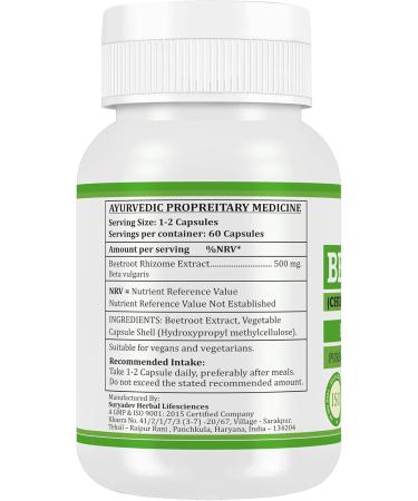 Morsan Nutraveda Beetroot (Beta vulgaris) Capsules - 500mg Beet Root Powder Aids Healthy Circulation & Vitality Non-GMO Beet Root Supplement - 60 Capsules 30-Day Supply (4) - Buy Online on GoSupps.com