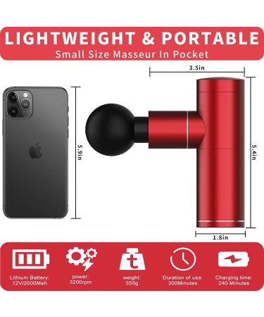 Gifts for Him Men  Aroprank Updated Deep Tissue Massage Gun for Him  Durable Quiet Deep Mini Massage Gun for Men  Anniversary Valentines Day Birthday Gifts for Men Him Husband Birthday  Red - Buy Online on GoSupps.com