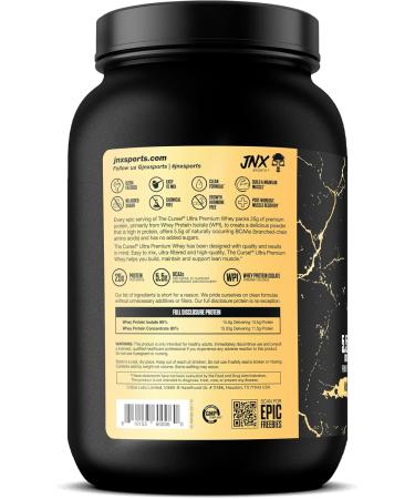 JNX SPORTS The Curse! Ultra Premium Whey Protein Powder Vanilla Bean 2lb | 25g Protein Per Serve Primary Source Whey Isolate Vanilla 2 Pound (Pack of 1) - Buy Online on GoSupps.com
