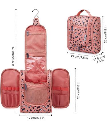 Leopard Travel Hanging Toiletry Bag for Women - Medium Size Makeup Organizer - Buy Online on GoSupps.com