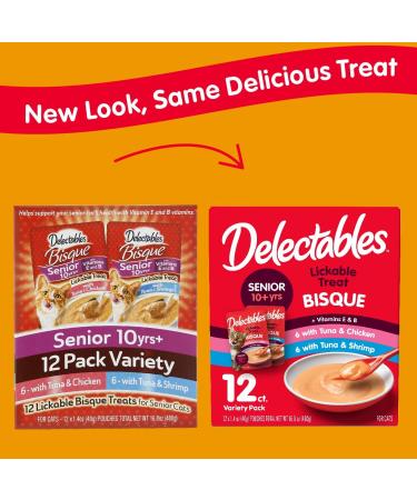 Hartz Delectables Bisque Senior Wet Cat Treats - 12 Count Variety Pack - Buy Online on GoSupps.com