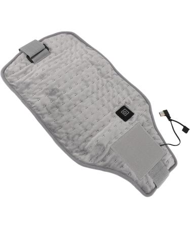 USB Heated Belt - Skin-Friendly Foldable Waist Wrap | Breathable Fast Heating Adjustable Temperature - Ideal for Home Use (Light Gray) - Buy Online on GoSupps.com