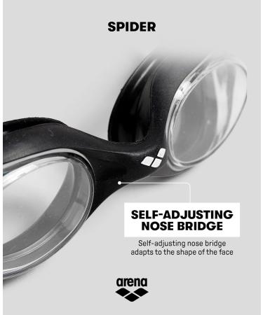 Shop Arena Spider Anti-Fog Swimming Goggles for Adults | UV Protection Self-Adjusting Nose Bridge Hypoallergenic Silicone - Black - Buy Online on GoSupps.com