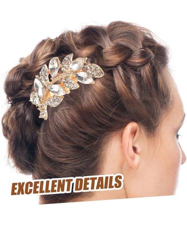 DOITOOL small willow leaves hair girl small bridal hair comb Miss Japanese and Korean wedding bridal hair comb headpiece for bride gold headpiece hair accessories Clip - Buy Online on GoSupps.com