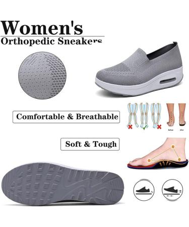 CHIUIN Women's Orthopedic Slip-On Sneakers with Arch Support - Blue, Size 9 - Buy Online on GoSupps.com