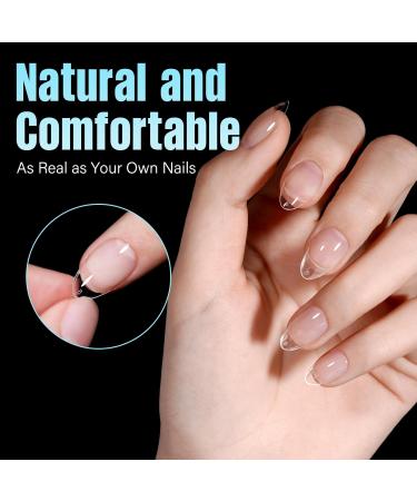 TOMICCA Short Almond Nail Tips - 240Pcs Half Matte Soft Gel & Acrylic Pre-Shaped Full Cover Nails for Nail Extensions - 12 Sizes Available - Buy Online on GoSupps.com