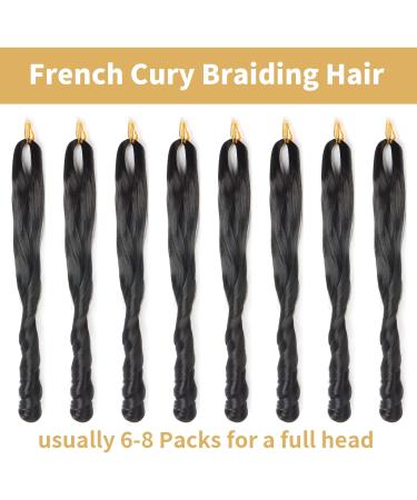 8 Packs French Curly Braiding Hair 22 Inch Loose Wave Spiral Curly Crochet Hair for Black Women Pre Stretched Braiding Hair with Curly Ends (22 inch 1B) 22 Inch(pack of 8) 1B - Buy Online on GoSupps.com
