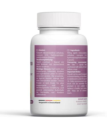 Buy COQ10 High Dose 200mg - 120 Vegan Capsules | Natural Coenzyme Q10 for Heart Health & Energy | Herbal Fermentation Formula - Buy Online on GoSupps.com