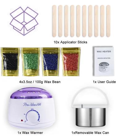 Portable Electric Wax Warmer for Total Body Hair Removal - Facial, Bikini, Armpit - Home Spa Kit for Women, Men - Melting Pot Heater Accessories - Buy Online on GoSupps.com