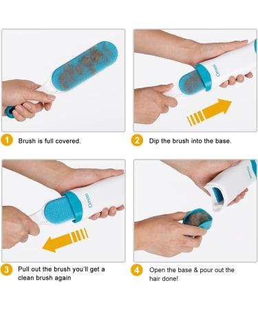 Grandomasi Self-Cleaning Lint Brush | Double-Sided Pet Fur & Lint Remover for Furniture & Carpets - Blue - Buy Online on GoSupps.com
