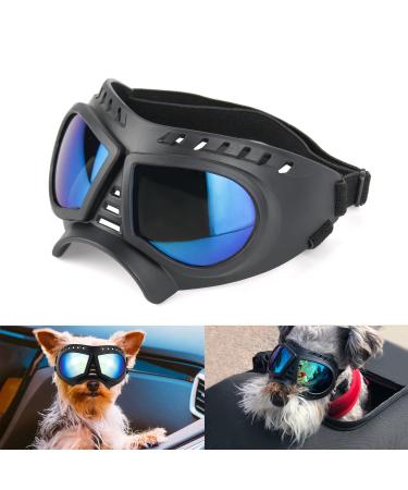 Petleso sunglasses for dogs UV dog glasses Easy to wear protective glasses for dogs fashionable pet accessories motorcycle glasses for small/medium -sized dogs blue