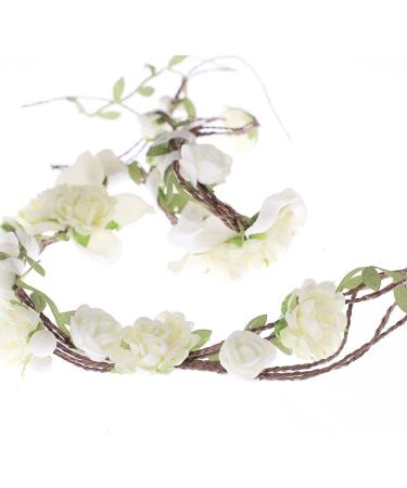 Ever Fairy Newly arrived Rattan Flower Vine Crown Tiaras Necklace Belt Party Decoration White - Buy Online on GoSupps.com