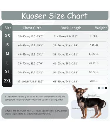 Kuoser Breathable Dog Body Suit for Post-Op Recovery - Anti-Wound XS Black for Male & Female Dogs - Buy Online on GoSupps.com