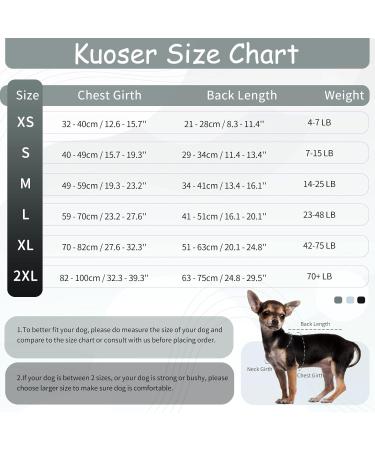 Kuoser Dog Recovery Suit - Post-Op Body for Male & Female Dogs Breathable Anti-Wound Protection Alternative to E-Collar Black - Buy Online on GoSupps.com
