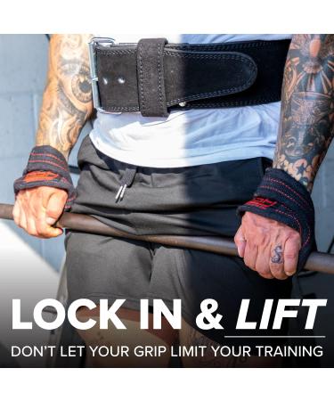 SERIOUS STEEL FITNESS Figure 8 Straps | Deadlift & Axle Bar Lifting Straps | Heavy Duty and Strongman Straps - Black (80 CM - 3 Sizes) - Buy Online on GoSupps.com