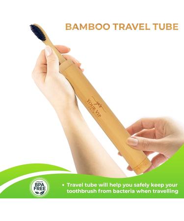 Your VIP Skin 4x Bamboo Toothbrush Set - Eco-Friendly Soft Wooden Brushes for a Sustainable Smile - Buy Online on GoSupps.com
