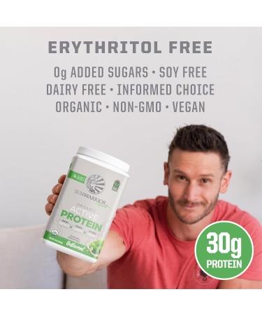 Organic Vegan Protein Powder - 30g Plant-Based Protein Sugar-Free Gluten-Free Non-GMO | Unflavored BCAAs - 20 Servings | Premium Active Sport Formula - Buy Online on GoSupps.com