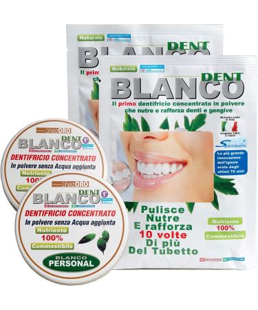 Blancodent Toothpaste without fluoride powder and natural mouthwash Professional whitening and alkalizing toothpaste for white teeth and healthy gums